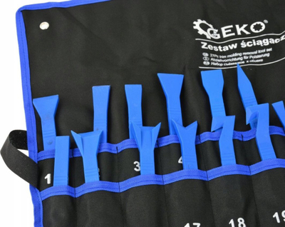 Set veglash tapiceri Geko GO2632, 27 copë, najlon, blu