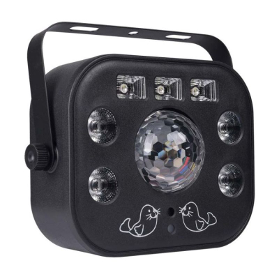 Dritë disko Light4Me Multiphase, efekt LED 5 në 1, me DMX edhe telekomandë, e zezë