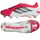 Këpucë futbolli Adidas Predator Pro për fushë të butë, me metalika, për burra, bardhë rozë