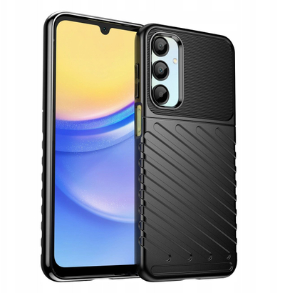 Mbrojtëse telefoni Hurtel Thunder Case për Samsung Galaxy A26, silikoni, e zezë