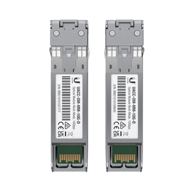 Modul transceiver rrjeti Ubiquiti UACC-OM-MM-10G-D-2, 10 Gbps, 850 nm, i argjendtë