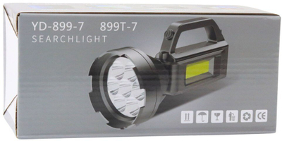 Elektrik dore Tourist YD 899 7, LED COB, 4 mënyra drite, power bank, i zi