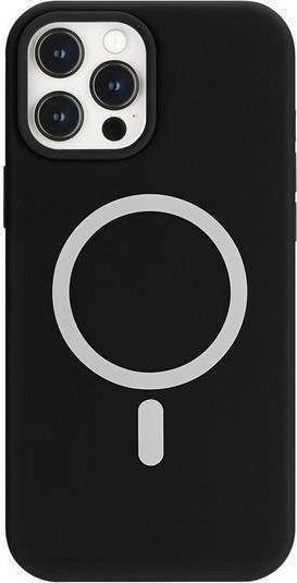 Kuti mbrojtëse Mercury MagSafe prej silikoni për iPhone 12 Pro Max 6.7", silikon, e zezë