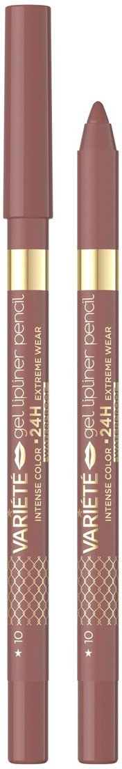 Laps buzësh Eveline Variety Gel Lip Liner 10, xhel kremoze, që rri gjatë në buzë