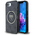 Мобилна маска Guess IML Metal Glitter 4G Circle Triangle за iPhone 16E, MagSafe, црна