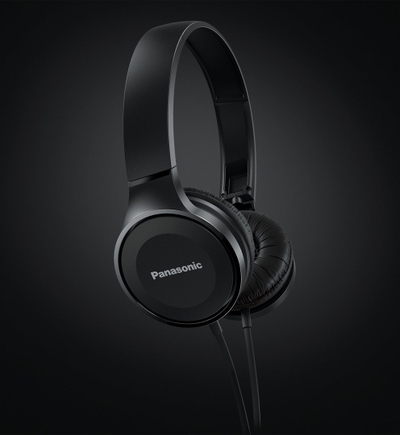 Слушалки Panasonic RP-HF100ME-K, на уво, со кабел, црни