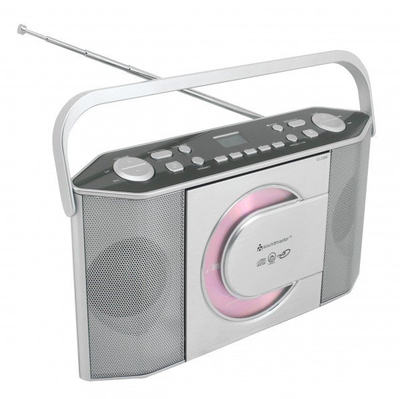Radio CD player Soundmaster RCD1755SI, FM stereo, CD MP3, ngjyrë argjend