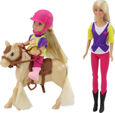 Set lodrash Anlily Doll, kukull me fëmijë, poni, fermë kuajsh
