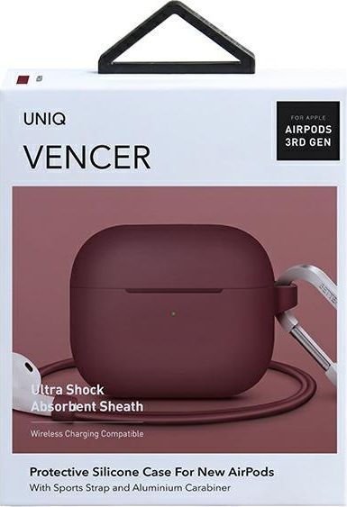 Mbrojtëse Uniq Vencer për Apple AirPods 3, e kuqe