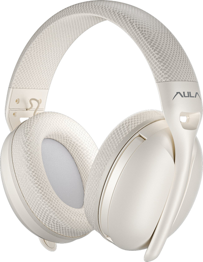 Kufje wireless AULA S6, me mikrofon, Bluetooth, bezhë Milk Tea