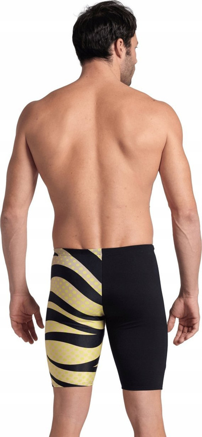 Rrobë banje jammer për burra Arena Multi Stripes, MaxLife Eco, UV 50+, e zezë me shumë ngjyra