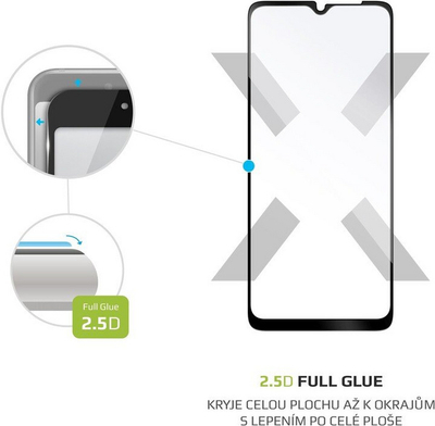 Xham mbrojtës FIXED Full-Cover për Samsung Galaxy A13, i zi
