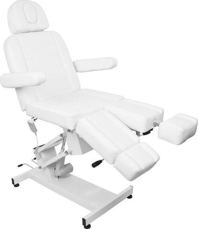 Karrige elektrike estetike Azzurro 706 Pedi 1 Strong, me rregullim me motor, e bardhë