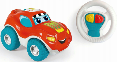 Makinë lodër me pult Baby Clementoni Carlo, me tinguj dhe muzikë, për kalamaj 2-4 vjeç, e kuqe