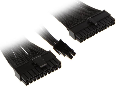 Kabllo zgjatuese ATX SilverStone ATX24 SST-PP06B-MB55, 24 pin, 0.55m, e zezë