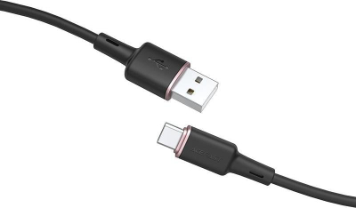 Kabllo USB Acefast USB-A në USB-C, 1.2m, 3A karikim i shpejtë, e zezë