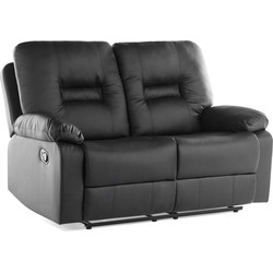 Set kolltukësh për dhomën e ditës BERGEN, lëkurë sintetike, mekanizëm manual recliner, i zi