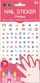 Ngjitëse për thonj Avenir Nail Stickers Princess, set dekor, shumëngjyrësh