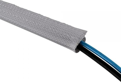 Organizues kabllosh InLine, mbulesë tekstili me shirit ngjitës, 1m 40mm, gri