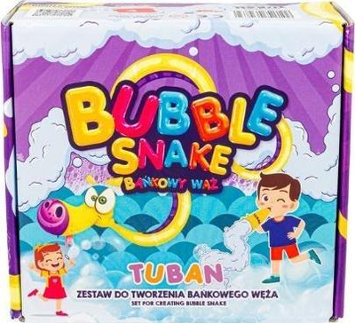 Set flluskash sapuni Tuban Bubble Snake, lodër për fëmijë, vjollcë