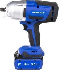 Çelës goditës me bateri Rawlplug RawlWRENCH 18V, 1000 Nm, 2x 5.0Ah, blu