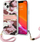 Mbrojtëse telefoni Guess Camo Strap për iPhone 13 Mini 5.4", TPU, me rrip, rozë