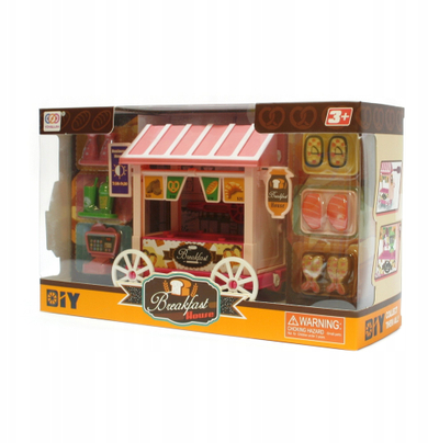 Set lodër pastiçerie Food Truck, dyqan pastiçerie me rrota, furgon në rrota, shumëngjyrësh