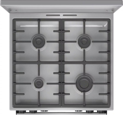 Shporet me gaz dhe furrë elektrike Gorenje G600 GKS6C71XF, 4 vatra, 71L, inox