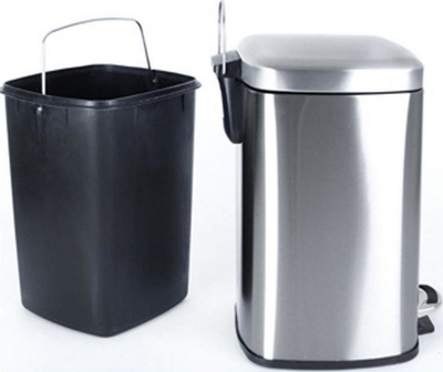 Kosh plehrash Orion, 12L, inox dhe plastikë, ngjyrë argjendi