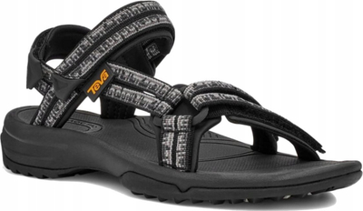 Sandale outdoor Teva Terra Fi Lite për femra, taban ergonomik, rripa tekstili, të zeza