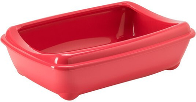 Тоалета за мачки Moderna Arist O Tray, 57.2 x 43.2 x 15.7 cm, со рамка, корална