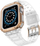 Ремче со заштитна рамка Hurtel Protect Strap Band за Apple Watch 45 44 42mm, TPU, спортско, розова