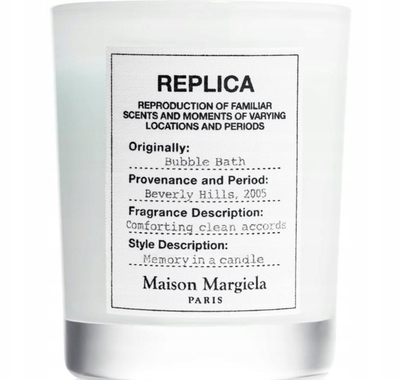 Qiri aromatik Maison Margiela Replica Bubble Bath, 165g, i bardhë