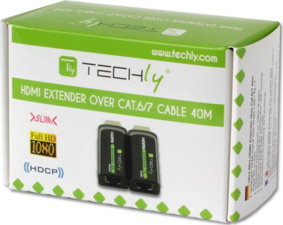 Extender HDMI Techly 37261, mbi Cat6 Cat7, 40m, i zi