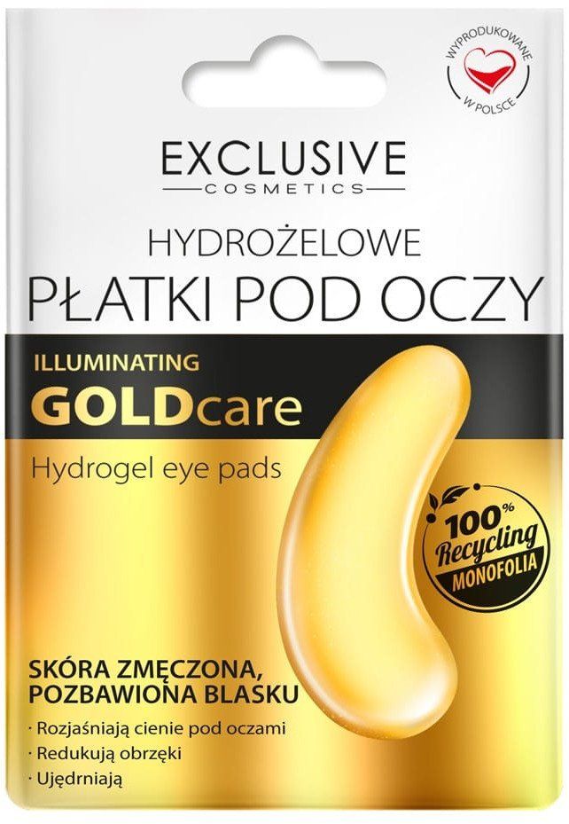Jastëkë hidrogel për sy Bioaqua Gold, anti age, hidratues, të artë