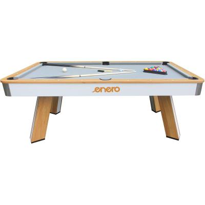 Tavolinë loje Enero 6ft, 3 në 1 pingpong edhe bilardo, shumëfunksionale, e bardhë dru