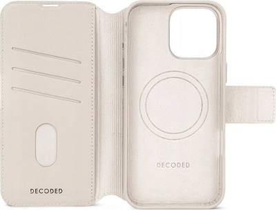 Куќиште-паричник Decoded Leather Detachable Wallet за iPhone 16 Pro Max, кожа, со капак, боја clay