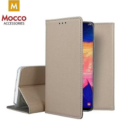 Mbulesë telefoni Mocco Smart Magnet Book për Huawei Y6p, me kapak magnetik, ngjyrë ari