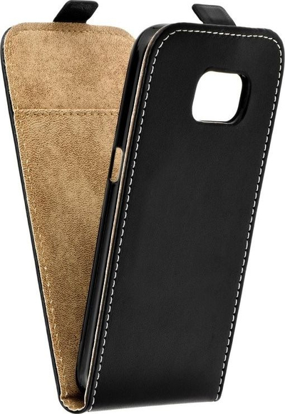 Kapak telefoni Futera Slim Flexi për Huawei P Smart 2019, flip vertikal, lëkurë eko, i zi