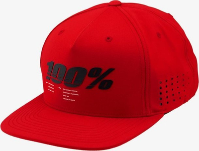 Kapelë 100% DRIVE Snapback, e papërshkueshme nga uji, e kuqe