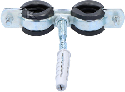 Set kapëse dyshe për tuba Walraven BIS Cobra 1/2", 20-24 mm, çelik i galvanizuar, e zezë