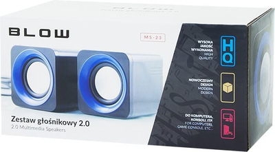 Altoparlantë Blow MS-23, 3W, për kompjuter, të zinj
