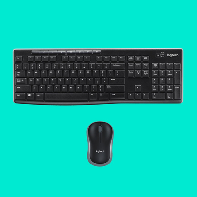 Set tastierë dhe maus Logitech Wireless Combo MK270, e zezë