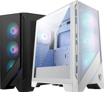 Kornizë PC MSI MAG FORGE 320R AIRFLOW, Micro Tower, ARGB, e bardhë transparente