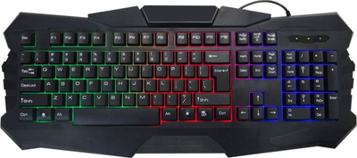 Tastierë gaming Bloodbat K800E, LED me shumë ngjyra, ergonomike, e zezë