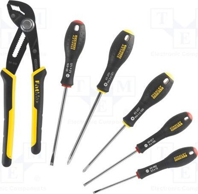 Set veglash Stanley FatMax FMHT0-62639, pincë slip joint, kaçavida për vidhosje, zi verdhë