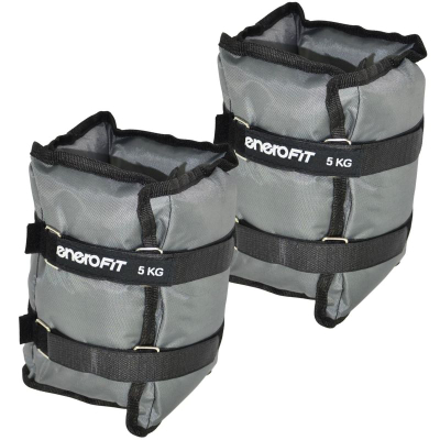 Pesha për kyç Enero Fit, 10 kg 2x5 kg, neopren, gri