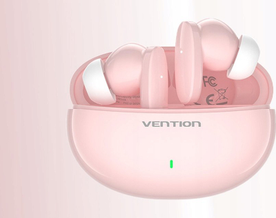 Kufje wireless in ear Vention NBFV0, Bluetooth 5.3, IPX4, rozë