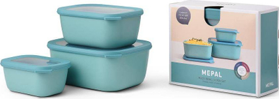 Set enësh për ruajtje Mepal Cirqula, 3 copë, hermetike, ngjyrë Nordic Green