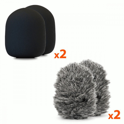 Set mikrofonësh lavalier Media-Tech MICRO-MIC DUO MT416, 2 mikrofonë, me kapëse, gri